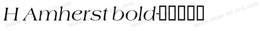 H Amherst bold字体转换